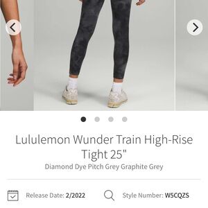 Lululemon Athletica Gray Leggings High-Rise Performance